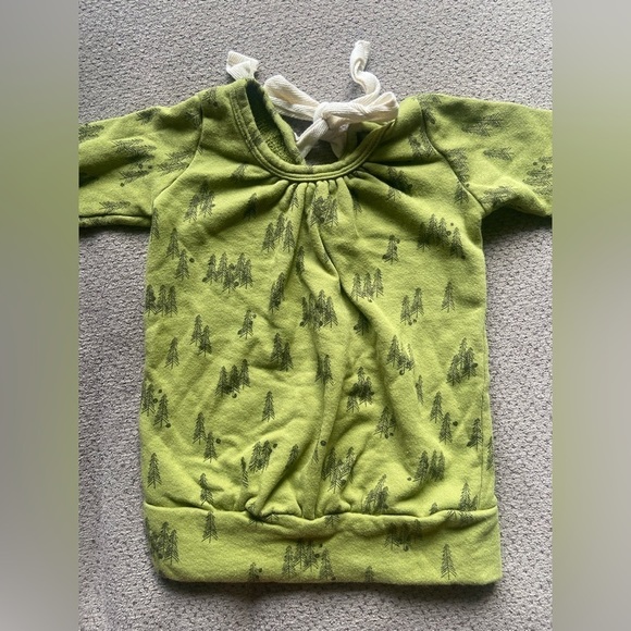 Childhoods Clothing Olive Green Trees‎ sweater dress 12-18 month Made in USA - Picture 5 of 6